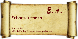 Erhart Aranka névjegykártya